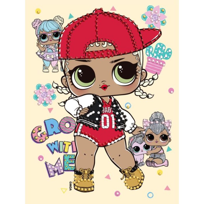 Набір з алмазною мозаїкою з частковою викладкою «L.O.L. Surprise! SWAG» 15х20 см, ТМ Ідейка