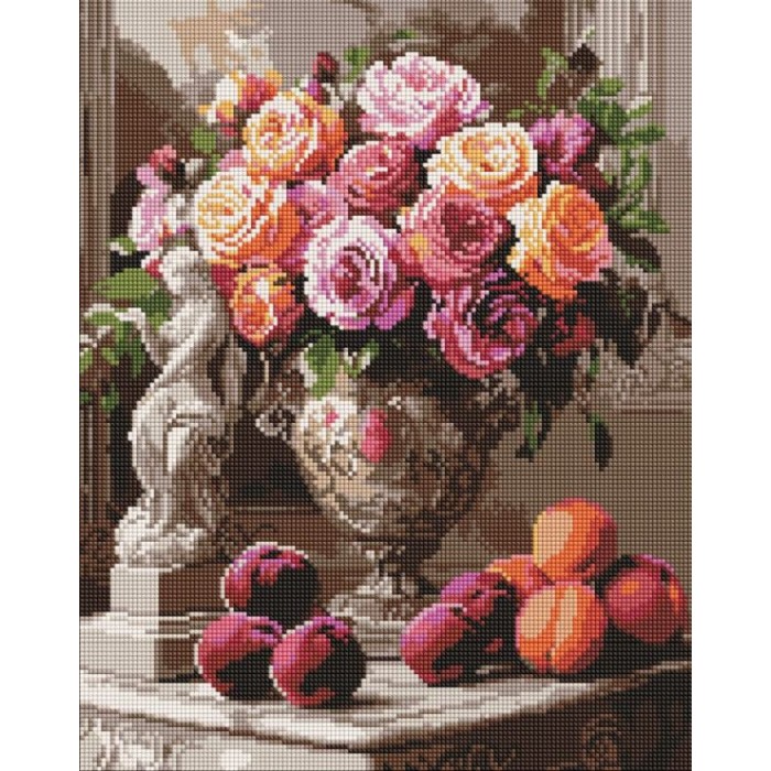 Набір з алмазною мозаїкою «Вишукані троянди» 40х50 см, ТМ Ідейка