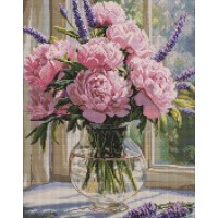 Набір з алмазною мозаїкою «Нюдова ніжність у вазі» 40х50 см, ТМ Ідейка