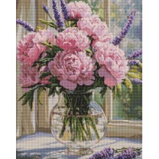Набір з алмазною мозаїкою «Нюдова ніжність у вазі» 40х50 см, ТМ Ідейка