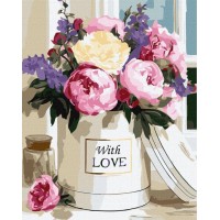 Картина за номерами «Теплі квіткові відтінки» 40х50 см, ТМ Ідейка