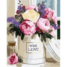 Картина за номерами «Теплі квіткові відтінки» 40х50 см, ТМ Ідейка