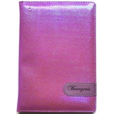 Блокнот А5 на 80 аркушів у клітинку з обкладинкою зі шкірзаму, рожевий, ТМ Мандарин