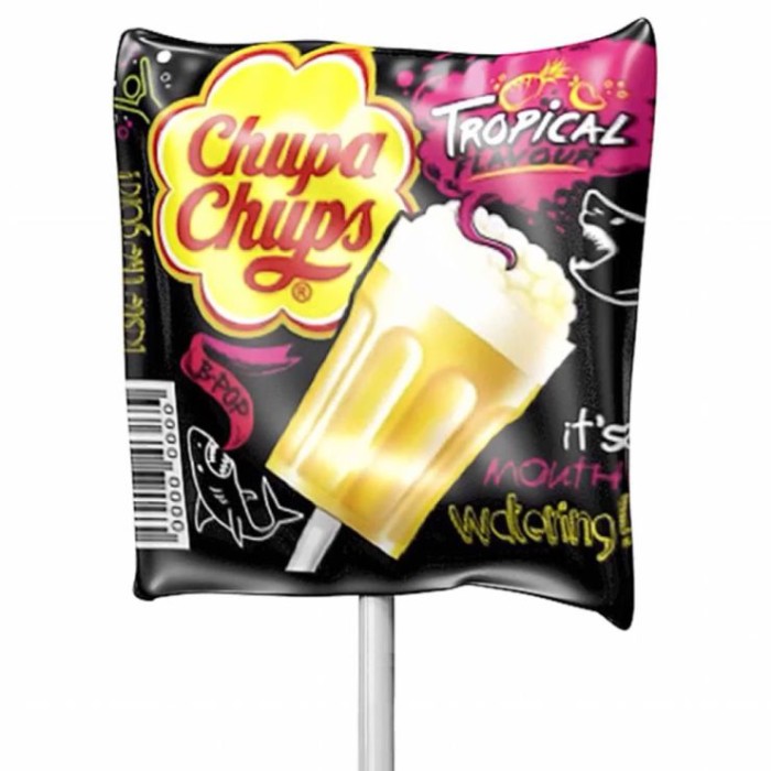 Льдяник-шипучка «Тропічні фрукти» карамельний 15 г, Chupa Chups