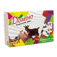 Гра настільна «Доміно. Сільський двір» на 28 карток, у коробці 17х6х12 см, ТМ Strateg