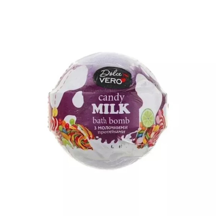 Бомбочка для ванни «CANDY MILK» з протеїнами молока 75 г, Dolce Vero