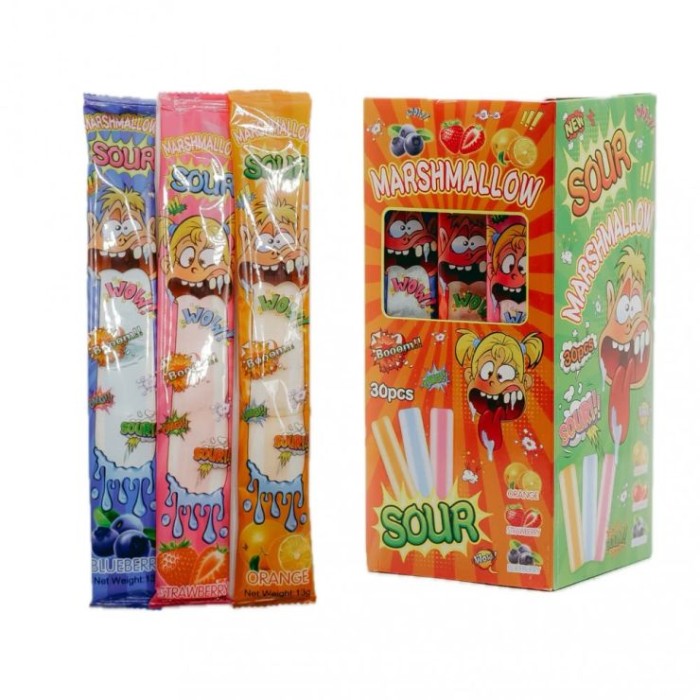 Цукерка «SOUR» зефірна 13 г, в асортименті