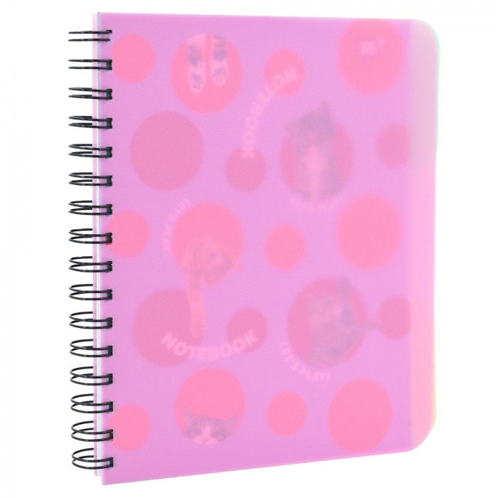 Зошит з роздільниками « Let's be» А5 на 144 аркуші у клітинку з пластиковою обкладинкою на спіралі збоку, ТМ Yes