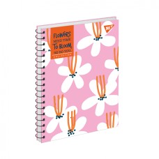 Блокнот «Need time» А5 на 80 аркушів у клітинку з ламінованою обкладинкою на спіралі збоку, в асортименті, ТМ Yes