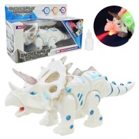 Динозавр інтерактивний зі звуком, світлом та парою, на батарейці, у коробці 29х8х20 см