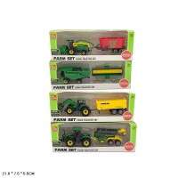 Сільгосптехніка з причепом металева, в асортименті, у коробці 21х7,5х5,5 см