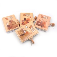 Блокнот «Capybara» 8х11 см на 80 аркушів з замком, в асортименті, ТМ J.Otten