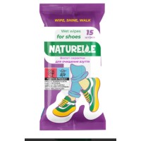 Вологі серветки «Naturelle» для взуття, 15 шт в упаковці