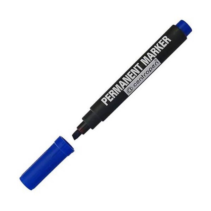 Маркер перманентний скошений 4,6 мм, синій, ТМ Centropen