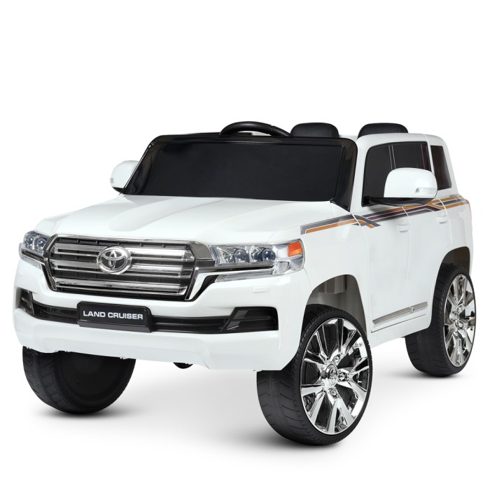 Джип р/к 2,4G на акумуляторі 24V 5AH, 2х 25W та 2х45W музичний з USB, MP3, TF, шкіряним сидінням, білий