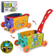 Центр розвиваючий «Автомобіль» музичний зі світлом та звуком: ігрова панель, бізіборд, шестерні, сортер, годинник-тріскачка, піаніно, на батарейці, у коробці 48х30,5х11,5 см