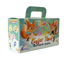 Фарби пальчикові на 6кольорів по 60 мл, RUDIX