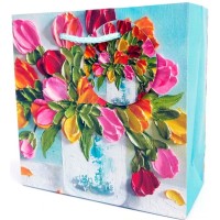 Пакет паперовий «Букет» 16х16х7 см, ТМ Мандарин