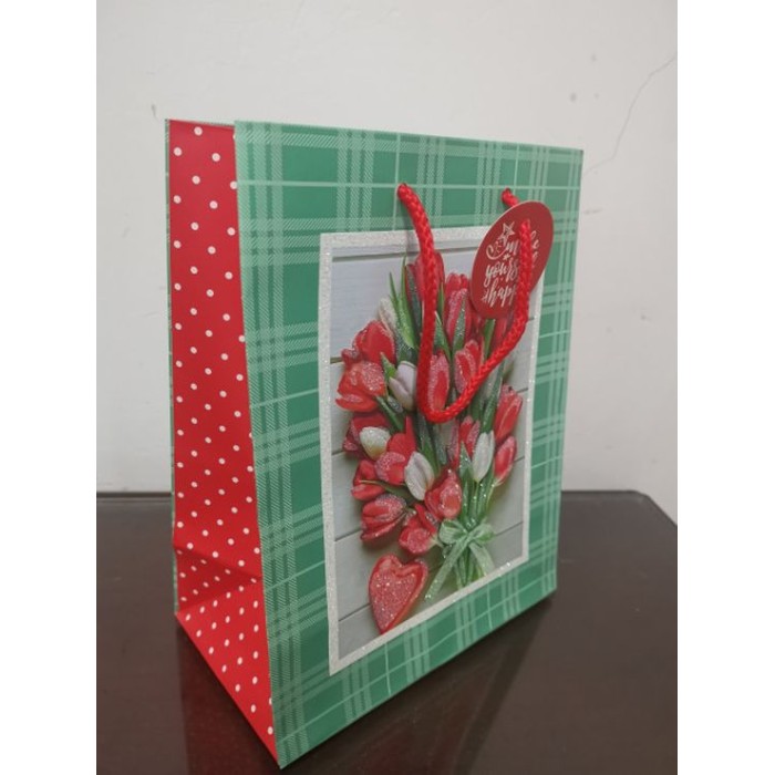 Пакет паперовий «Вітаю» 35х37х12 см, ТМ Мандарин