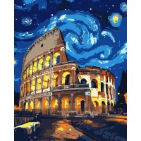 Картина за номерами «Ніч у Римі» 40х50 см, ТМ Ідейка