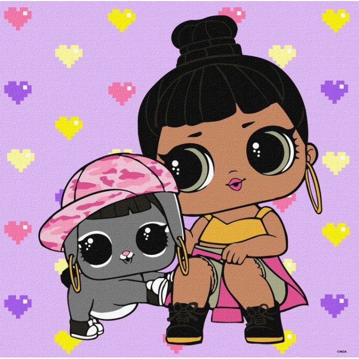 Картина за номерами «L.O.L. Surprise! TroopSurprise Honey Bun With Bunny Hun» 40х40 см, ТМ Ідейка