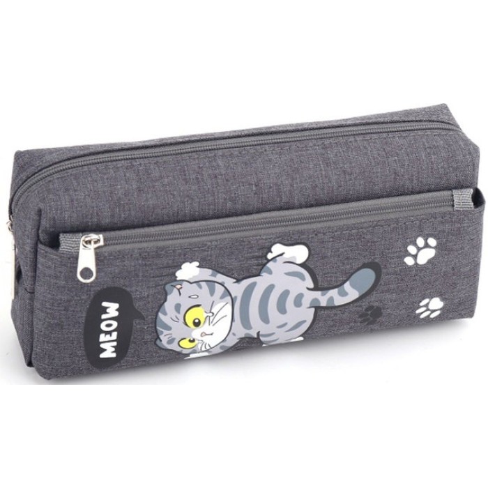 Пенал 20х8,5х6 см сірий, ТМ Мандарин