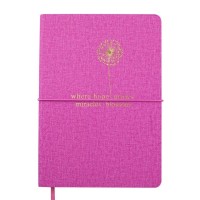 Блокнот «NICE» А5 на 96 аркушів у клітинку з обкладинкою зі шкірзаму, малиновий, ТМ Buromax