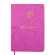 Блокнот «NICE» А5 на 96 аркушів у клітинку з обкладинкою зі шкірзаму, малиновий, ТМ Buromax