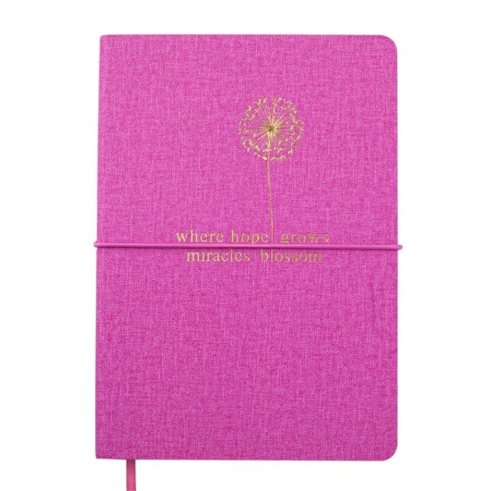 Блокнот «NICE» А5 на 96 аркушів у клітинку з обкладинкою зі шкірзаму, малиновий, ТМ Buromax