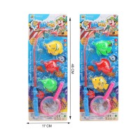 Риболовля: вудка та 3 рибки, в асортименті, на планшетці 48х17 см