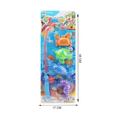 Риболовля: вудка та 4 рибки, на планшетці 48х17 см