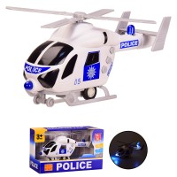 Вертоліт 22,5 см зі світлом та звуком, на батарейці, у коробці 23х10х14 см