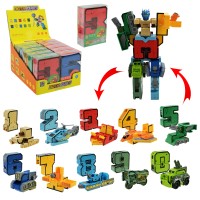 Трансформер «Цифра», в асортименті, у коробці 7х3х9 см, по 10 шт у дисплей-боксі 20х14х10 см