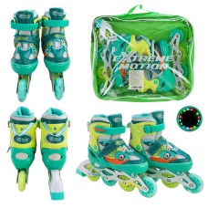 Ролики розміром 34-37 з колесами з PU зі світлом, у сумці