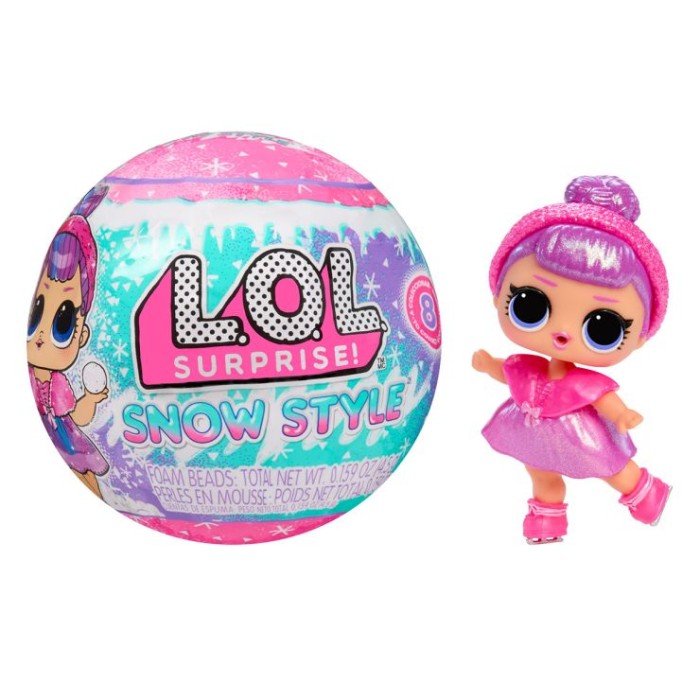 Ігровий набір з лялькою LOL SURPRISE! «Зимовий стиль» 8 см з аксесуарами, в асортименті, у кулі 9х9х9 см