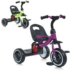 Велосипед 3-колісний з колесами EVA, світлом, музикою, задньою підніжкою, накладкою на сидіння, в асортименті