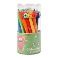 Ручка «Веселі монстри» масляна автоматична, 0,7 мм, синя, в асортименті, ТМ YES