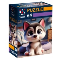 Пазли «De.tail. Маленький хаскі» на 64 елементи, у коробці 7х3,5х10 см, ТМ Vladi Toys