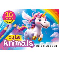 Розмальовка «Cute animals» А5 на 8 аркушів на скобі, ТМ Мандарин