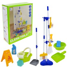 Набір для прибирання: швабра, мітла, аксесуари в коробці 33х10х25 см