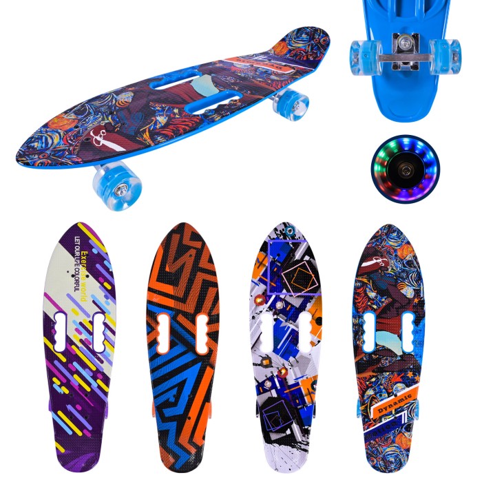 Пенні-борд 67х20 см з колеса PU світяться, в асортименті