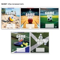 Зошит на 24 аркуші у клітинку «Гра починається» №2667, ТМ Brisk