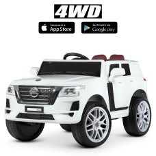 Джип р/к 2,4G на акумуляторі 12V 9AH з 4 моторами по 25W музичний зі світлом, USB, EVA, шкіряними сидінням, білий.