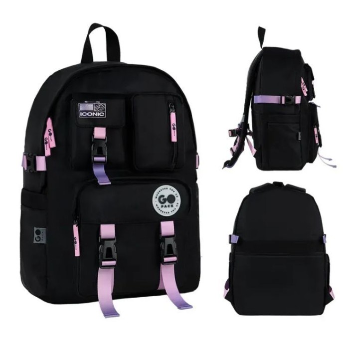 Рюкзак 43х30,5х14 см чорний градієнтований, 2500L-2, GoPack Education Teens