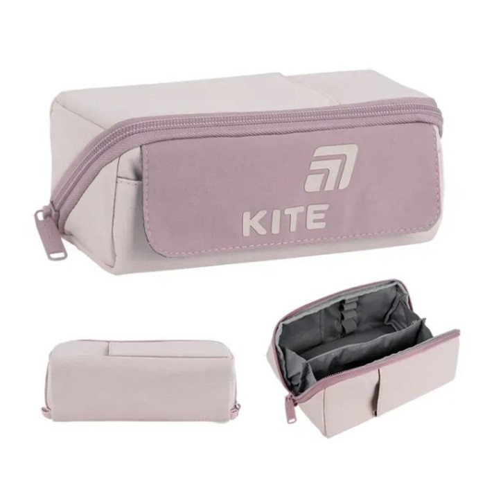 Пенал 20х11,5х9,5 см рожевий, 2702-5, ТМ Kite