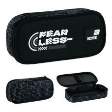 Пенал «Fearless» 21х8,5х4,5 см чорний, 662-4, ТМ Kite