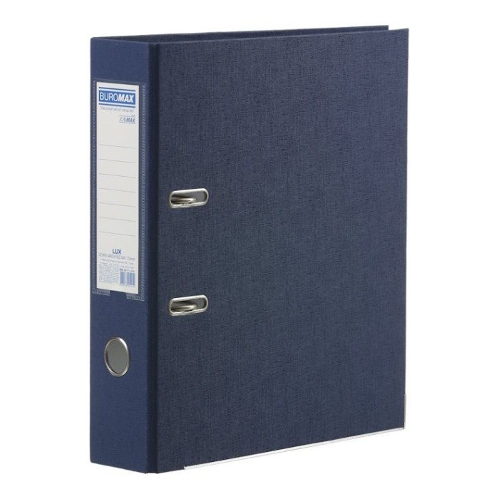 Папка-реєстратор «LUX» А4 одностороння збірна 70 мм PP, темно-синя, JOBMAX