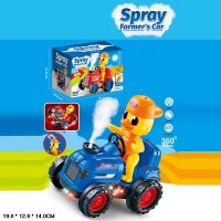 Машина «Каченя» музична зі сітлом та паром, на батареці, у коробці 19х12,8х14 см