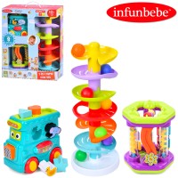 Ігровий набір 3 в 1: сортер-машинка на 6 елементів, роллер-ролик 47,5 см з кульками та лабіринт з рухомими деталями, у коробці 37х45,5х17 см