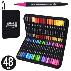 Набір скетч маркерів на 48 кольорів двасторонніх, у пеналі 18,5х31х3,5 см